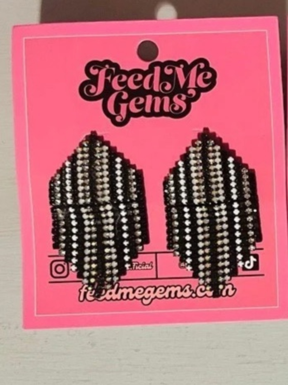 Feed Me Gems Rainbow Fringe Statement Earrings Beaded Statement Earrings Set